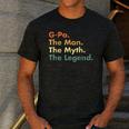 G-Pa The Man The Myth The Legend Dad Grandpa Men's Casual T-Shirt Dark Grey