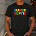 Gamer Aunt Super Auntie Gaming Matching Dad & Mom Kids Men's Casual T-Shirt Dark Grey