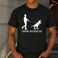 German Shepherd Dad Dinosaur GSD Owners Father's Day Men's Casual T-Shirt Dark Grey German Shepherd Dad Dinosaur GSD Owners Father's Day Men's Casual T-Shirt Dark Grey