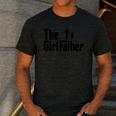 The Girl Father Dad Of Girls Daddy Daughter Men's Casual T-Shirt Dark Grey