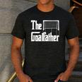 The Goalfather Dad Soccer Goalkeeper Goalie Coach Footballer Men's Casual T-Shirt Dark Grey