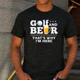 Golf And Beer Joke Dad Fathers Day Drinking Birthday Small Men's Casual T-Shirt Dark Grey