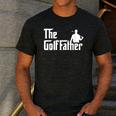 Golffather Father Dad Golfer Golfing Golf Club Putter Men's Casual T-Shirt Dark Grey