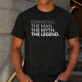 Grandad The Man Myth Legend Grandpa Papa Men's Casual T-Shirt Dark Grey