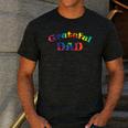 Grateful Dad Fathers Day Tie Dye Letters Shirt For Dads Men's Casual T-Shirt Dark Grey