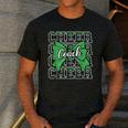 Green Sport Loud Proud Cheer Coach Dad Father's Day Men's Casual T-Shirt Dark Grey