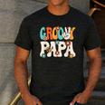 Groovy Papa Dad Retro Hippie 60s 70s Party Outfit Men Men's Casual T-Shirt Dark Grey