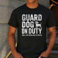 Guard Dog Will Lick Burglars Dog Mom Dad T-Shirt Men's Casual T-Shirt Dark Grey