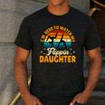 Gymnastics Mom Dad I'm Here To Watch My Flippin' Daughter Men's Casual T-Shirt Dark Grey