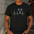 HAM Radio For Dad Ham Radio Operator Heartbeat Men's Casual T-Shirt Dark Grey HAM Radio For Dad Ham Radio Operator Heartbeat Men's Casual T-Shirt Dark Grey