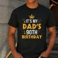 Happy Father Daddy 90 Years Old It's My Dad's 90th Birthday Men's Casual T-Shirt Dark Grey
