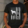 Heeler Dad Flag Vintage Blue Red Cattle Dog Patriot Men Men's Casual T-Shirt Dark Grey