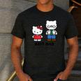 Hello Kitty Best Dad Fathers Day Small Men's Casual T-Shirt Dark Grey