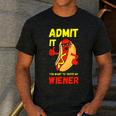 Hilarious Hot Dog Dad Joke Text Pun Dirty Joke -Barbecue Men's Casual T-Shirt Dark Grey