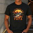 We Hooked The Best Papa Ever Fishing Dad Papa's Day Men's Casual T-Shirt Dark Grey