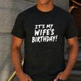 Humor Dad Husband It's My Wife's Birthday Men's Casual T-Shirt Dark Grey