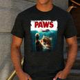 Humorous Paws Parody Cat Mouse For Cat Lover Cat Mom Cat Dad Men's Casual T-Shirt Dark Grey