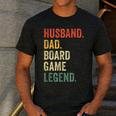 Husband Dad Board Game Night Legend Father Vintage Men's Casual T-Shirt Dark Grey