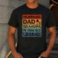 Husband Dad Grandpa 70 Year Old Legend 70th Birthday Vintage Men's Casual T-Shirt Dark Grey
