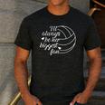 I'Ll Always Be Her Biggest Fan Cool Volleyball Mom Dad Coach Men's Casual T-Shirt Dark Grey