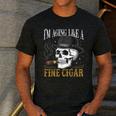 I'm Aging Like a Fine Cigar Skull Dad Retro Adult Men's Casual T-Shirt Dark Grey I'm Aging Like a Fine Cigar Skull Dad Retro Adult Men's Casual T-Shirt Dark Grey
