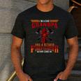 I'm Dad Grandpa Retired Firefighter Nothing Scares Me Men's Casual T-Shirt Dark Grey
