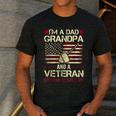 I'm a Dad Grandpa And a Veteran Nothing Scares Me Men's Casual T-Shirt Dark Grey