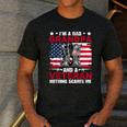 I'm A Dad Grandpa And Veteran Papa Grandpa Fathers Day Men Men's Casual T-Shirt Dark Grey