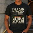 I'm A Dad Grandpa And A Vietnam Veteran Nothing Scares Me Men's Casual T-Shirt Dark Grey I'm A Dad Grandpa And A Vietnam Veteran Nothing Scares Me Men's Casual T-Shirt Dark Grey