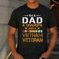 I'm A Dad Grandpa And A Vietnam Veteran US Army Vet Men's Casual T-Shirt Dark Grey