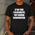 I'M THE FAVORITE 1ST BORN DAUGHTER Mom Dad First Child Men's Casual T-Shirt Dark Grey