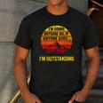 I'm Going Outside If Asked I'm Outstanding Dad Joke Men's Casual T-Shirt Dark Grey