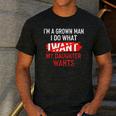 I'm A Grown Man I Do What My Daughter Wants Father Dad Men's Casual T-Shirt Dark Grey