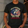I'm Hooker On The Weekends Dirty Bass Dad Fishing Men's Casual T-Shirt Dark Grey