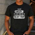 I'm Not Angry I'm Just Smiling In Scottish Dad Fun Scotland Men's Casual T-Shirt Dark Grey