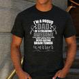 I'm A Proud Dad Brain Tumor Warrior Brain Tumor Survivor Men's Casual T-Shirt Dark Grey