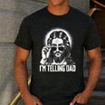 I'm Telling Dad Jesus Men's Casual T-Shirt Dark Grey