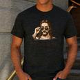 I'm Telling Dad Jesus Wearing Sunglasses Christian Fathers Men's Casual T-Shirt Dark Grey