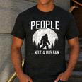 Introvert Bigfoot People Not A Big Fan Dad Joke Men's Casual T-Shirt Dark Grey