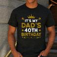 It's My Dad's 40th Birthday Happy Birthday 40 Years Old Men's Casual T-Shirt Dark Grey
