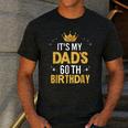 It's My Dad's 60th Birthday 60 Years Old Men's Casual T-Shirt Dark Grey
