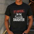 It's Official I'm The Favorite Daughter From Dad Mom Men's Casual T-Shirt Dark Grey