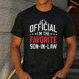 It's Official I'm The Favorite Son-In-Law Dad Father Men's Casual T-Shirt Dark Grey