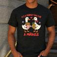 IVF Mom Dad Embryo Transfer Day It's A Day For A Miracle Men's Casual T-Shirt Dark Grey
