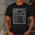 Jordanian Dad Nutrition Facts National Pride For Dad Men's Casual T-Shirt Dark Grey