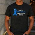 June Is Men’s Health Awareness Month Ribbon For Dad Grandpa Men's Casual T-Shirt Dark Grey