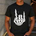 Just A Dad Who Always Came Back 2 Sided Skeleton Men's Casual T-Shirt Dark Grey