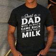 Just A Dad Who Always Came Back Dad For Men Men's Casual T-Shirt Dark Grey
