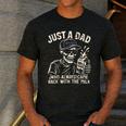 Just A Dad Who Always Came Back With The Milk Shirt Skeleton Men's Casual T-Shirt Dark Grey