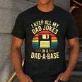 I Keep All My Dad Jokes In A Dad-A-Base Shirt Men Dad Joke Men's Casual T-Shirt Dark Grey